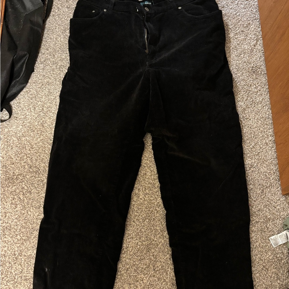Ralph Lauren Black Corduroy Trousers